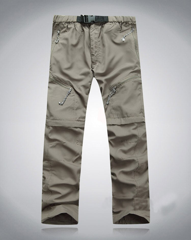 Afritsbare Broek Heren met Elastische Taille en Ritsen bij de Knie