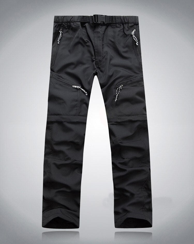 Afritsbare Broek Heren met Elastische Taille en Ritsen bij de Knie