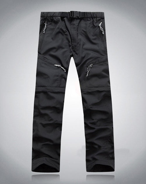 Afritsbare Broek Heren met Elastische Taille en Ritsen bij de Knie