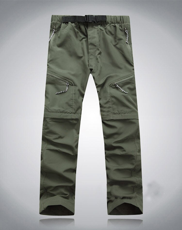 Afritsbare Broek Heren met Elastische Taille en Ritsen bij de Knie