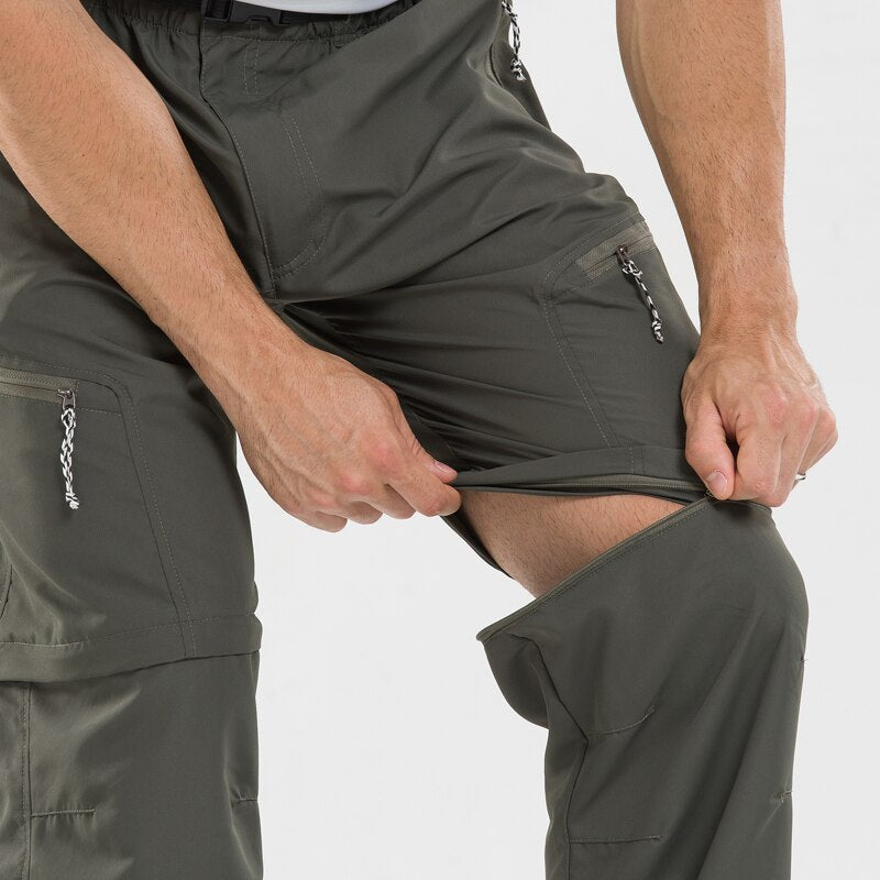 Afritsbare Broek Heren met Elastische Taille en Ritsen bij de Knie