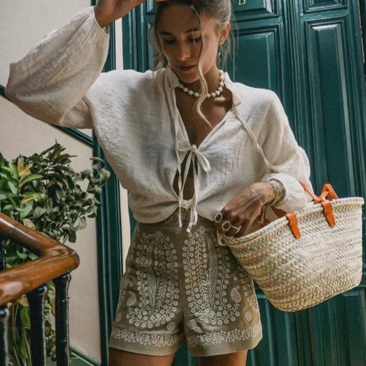 Mila | Shorts boho de ganchillo
