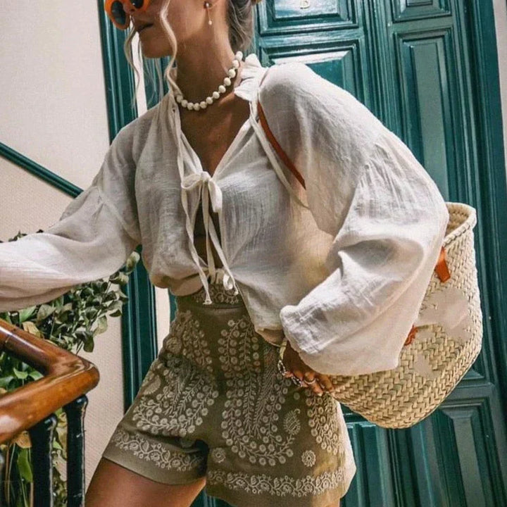 Mila | Shorts boho de ganchillo