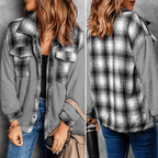 Tussenjas Dames van Warme Fleece met Klassiek Ruitpatroon en Comfort