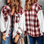 Tussenjas Dames van Warme Fleece met Klassiek Ruitpatroon en Comfort