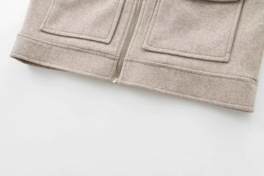 Grace | Weiche strukturierte Reißverschlussjacke