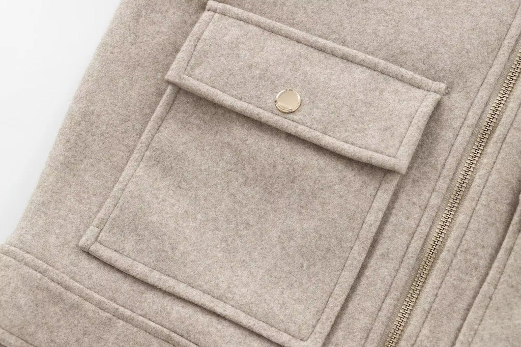 Grace | Weiche strukturierte Reißverschlussjacke