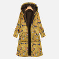 Winterjas Dames met Bloemenprint Capuchon en Duurzame Winterwarmte