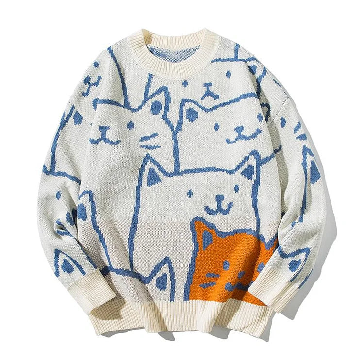 Maialen | Jersey de punto con gato tejido