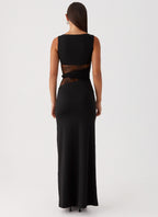 Evelyn | Abendkleid mit Spitzenausschnitten