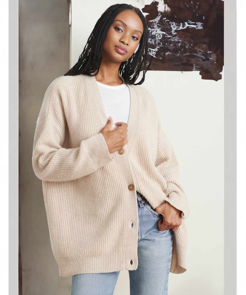 Vest Dames Los met Knoopsluiting en Gebreide Comfortabele Textuur
