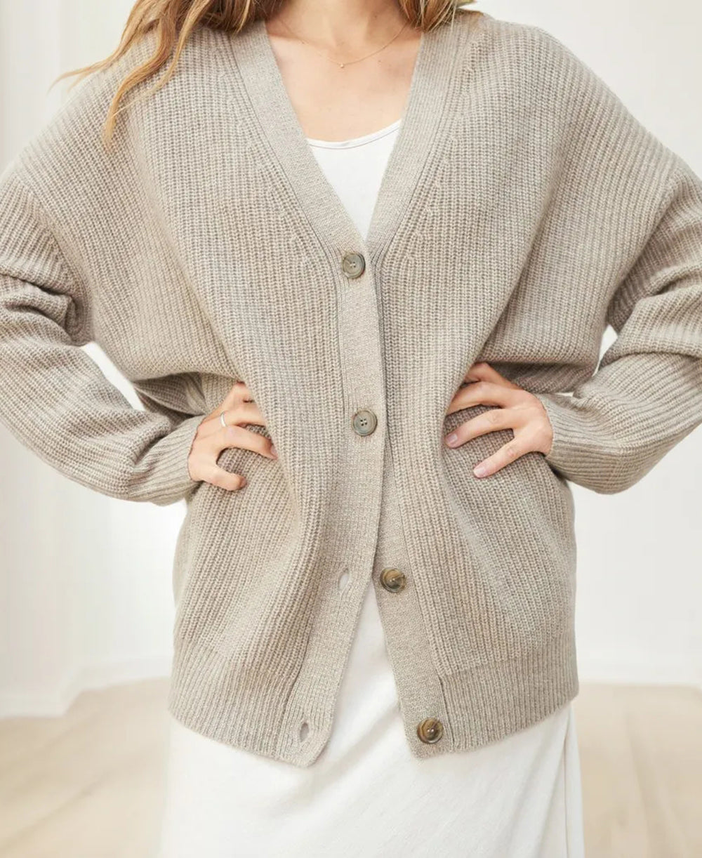 Vest Dames Los met Knoopsluiting en Gebreide Comfortabele Textuur