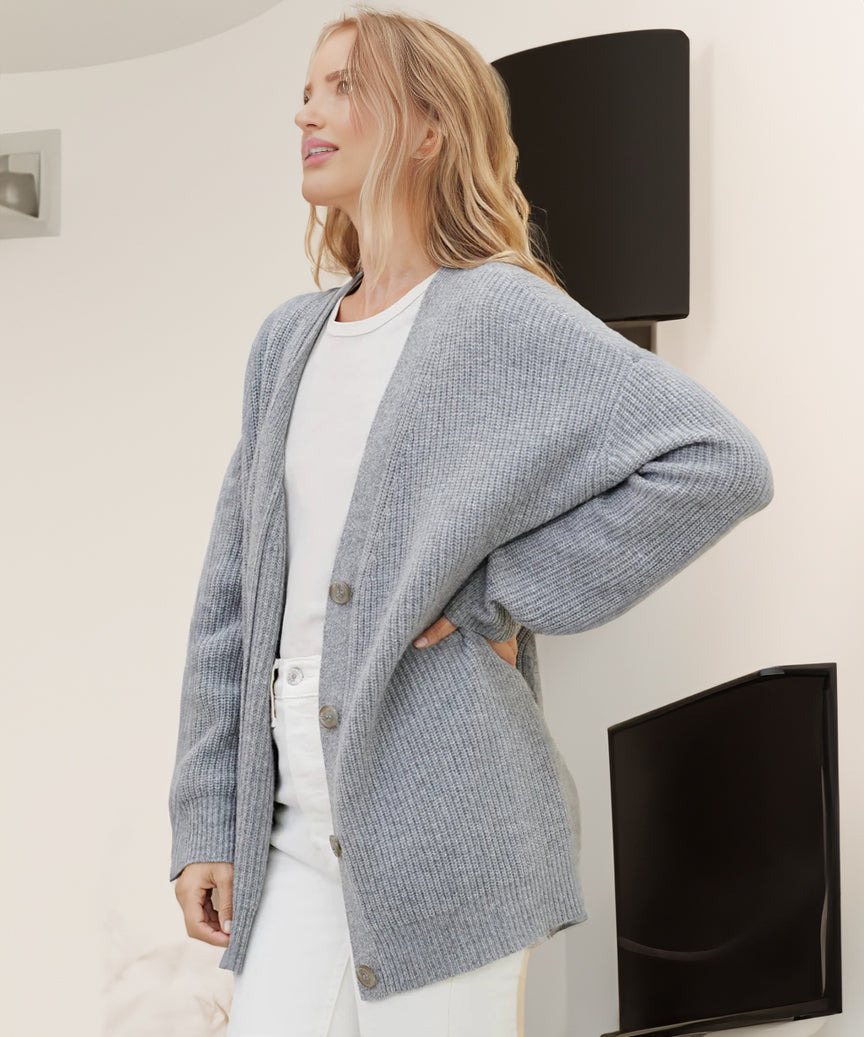 Vest Dames Los met Knoopsluiting en Gebreide Comfortabele Textuur