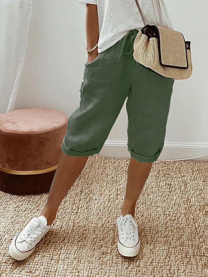 Liv | Shorts de verano de mezcla de lino (1+1 GRATIS)