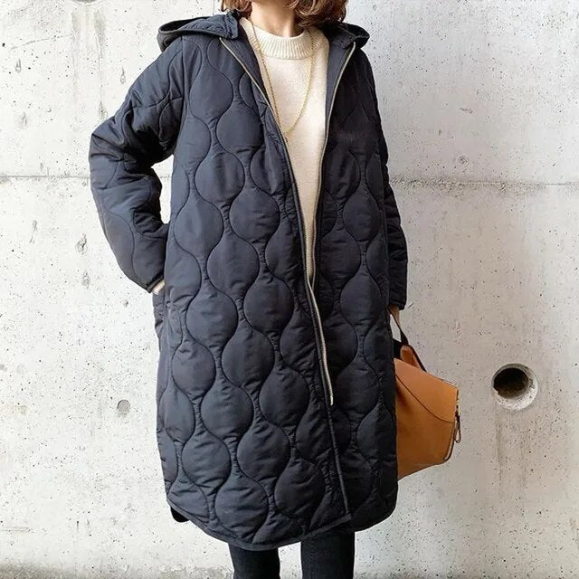 Winterjas Dames Lang als Parka met Capuchon en Hoogwaardige Isolatie