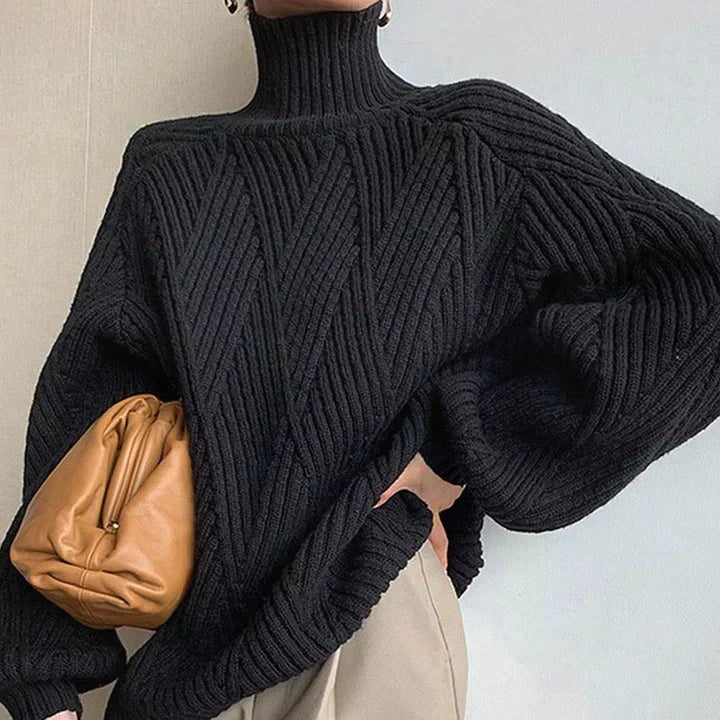 Diana | Jersey de cuello alto de corte relajado