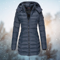 Winterjas Dames Slanke Snit met Capuchon en Dikke Warme Stof