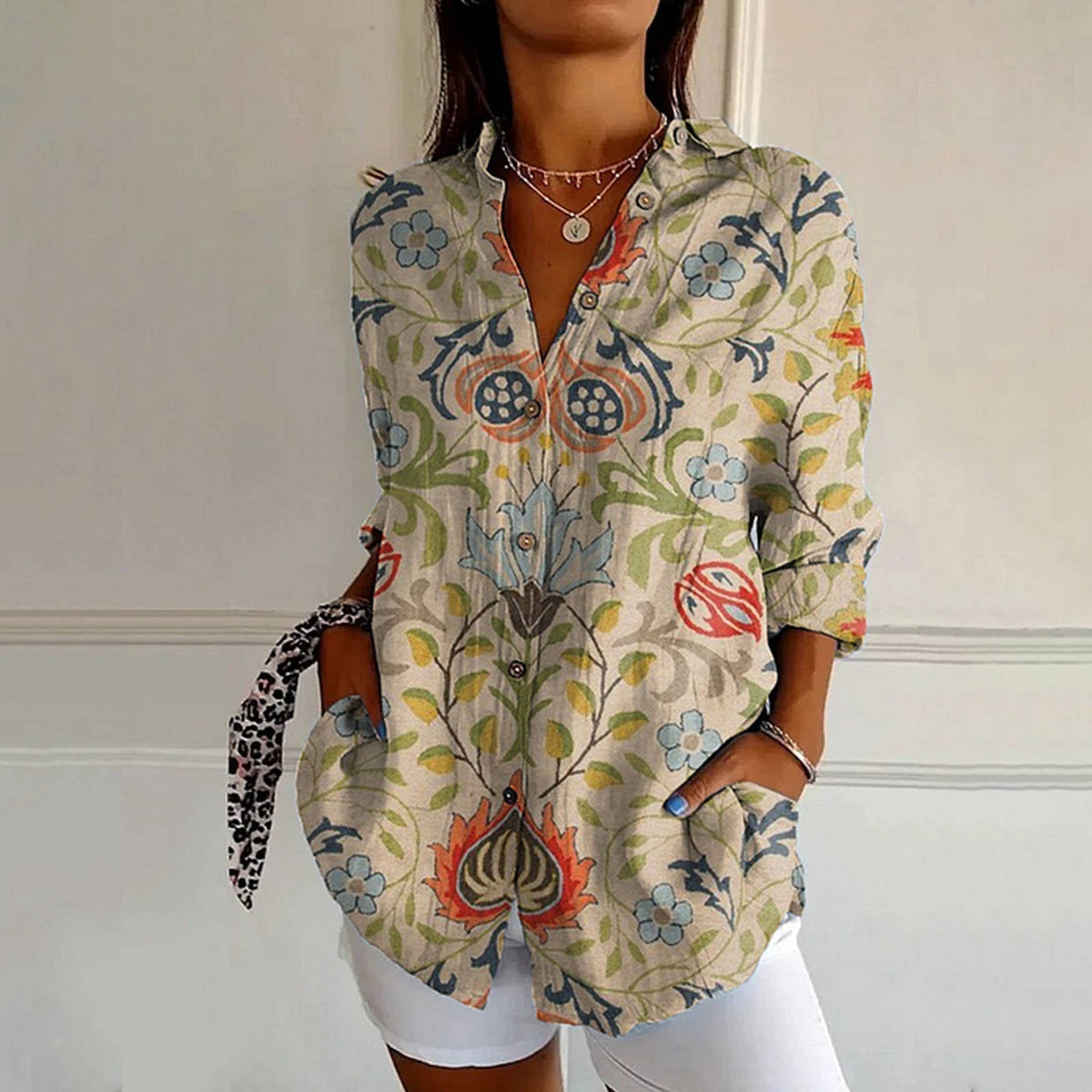 Perla | Blusa vintage de flores suaves