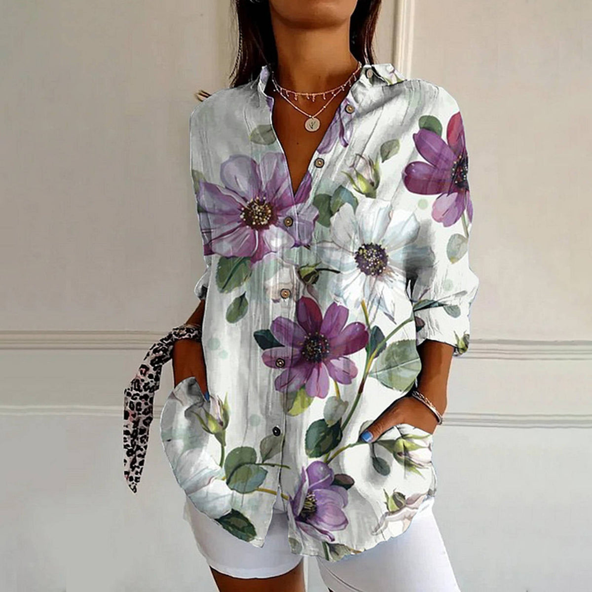 Perla | Blusa vintage de flores suaves