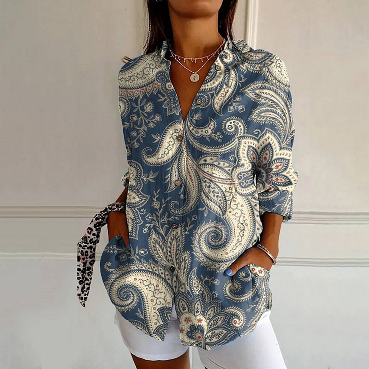 Perla | Blusa vintage de flores suaves