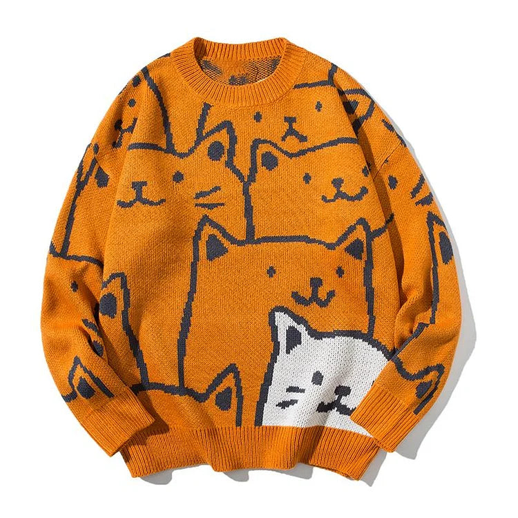 Maialen | Jersey de punto con gato tejido