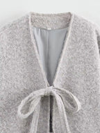Lucrecia | Chaqueta con cordones de tejido texturizado