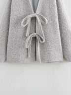 Lucrecia | Chaqueta con cordones de tejido texturizado
