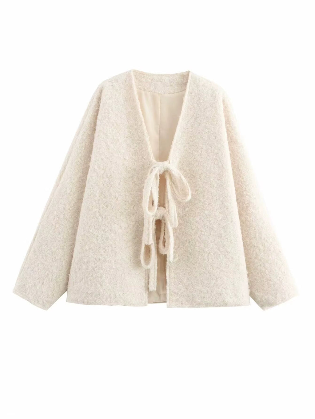 Lucrecia | Chaqueta con cordones de tejido texturizado
