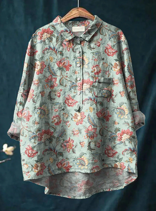 Rebeca | Blusa vintage con botones retro