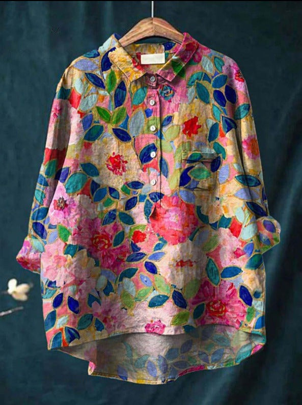 Rebeca | Blusa vintage con botones retro