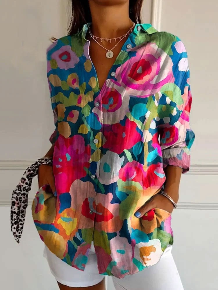 Belén | Camisa de estampado geométrico