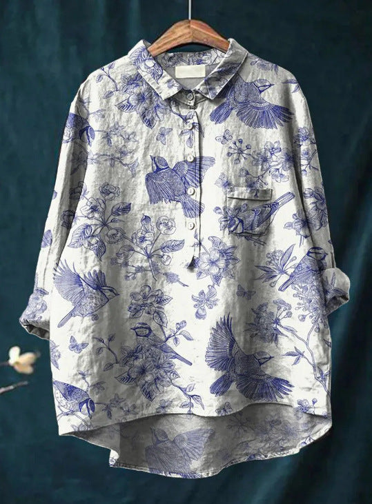 Rebeca | Blusa vintage con botones retro