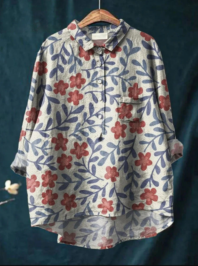 Rebeca | Blusa vintage con botones retro