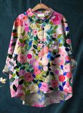 Rebeca | Blusa vintage con botones retro