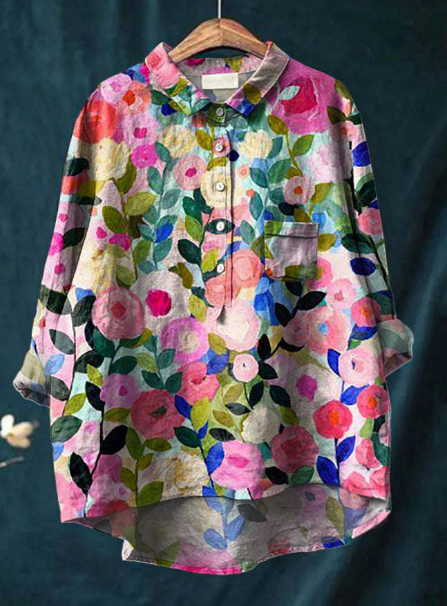 Rebeca | Blusa vintage con botones retro