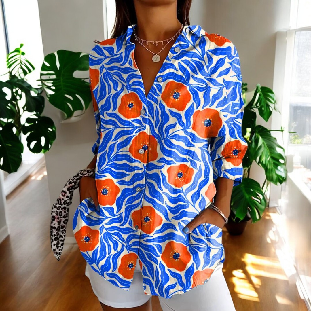 Maite | Blusa floral de colores vivos