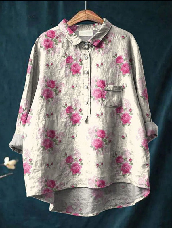 Rebeca | Blusa vintage con botones retro