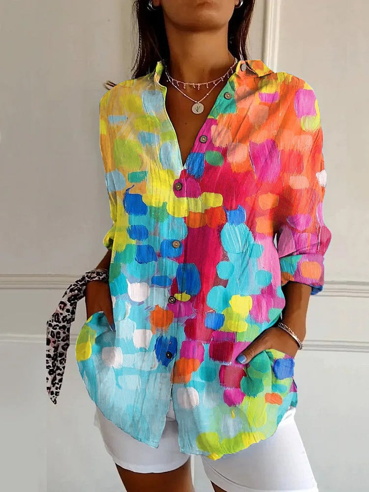Belén | Camisa de estampado geométrico