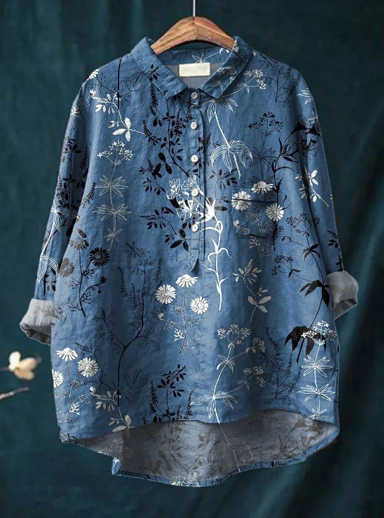 Rebeca | Blusa vintage con botones retro