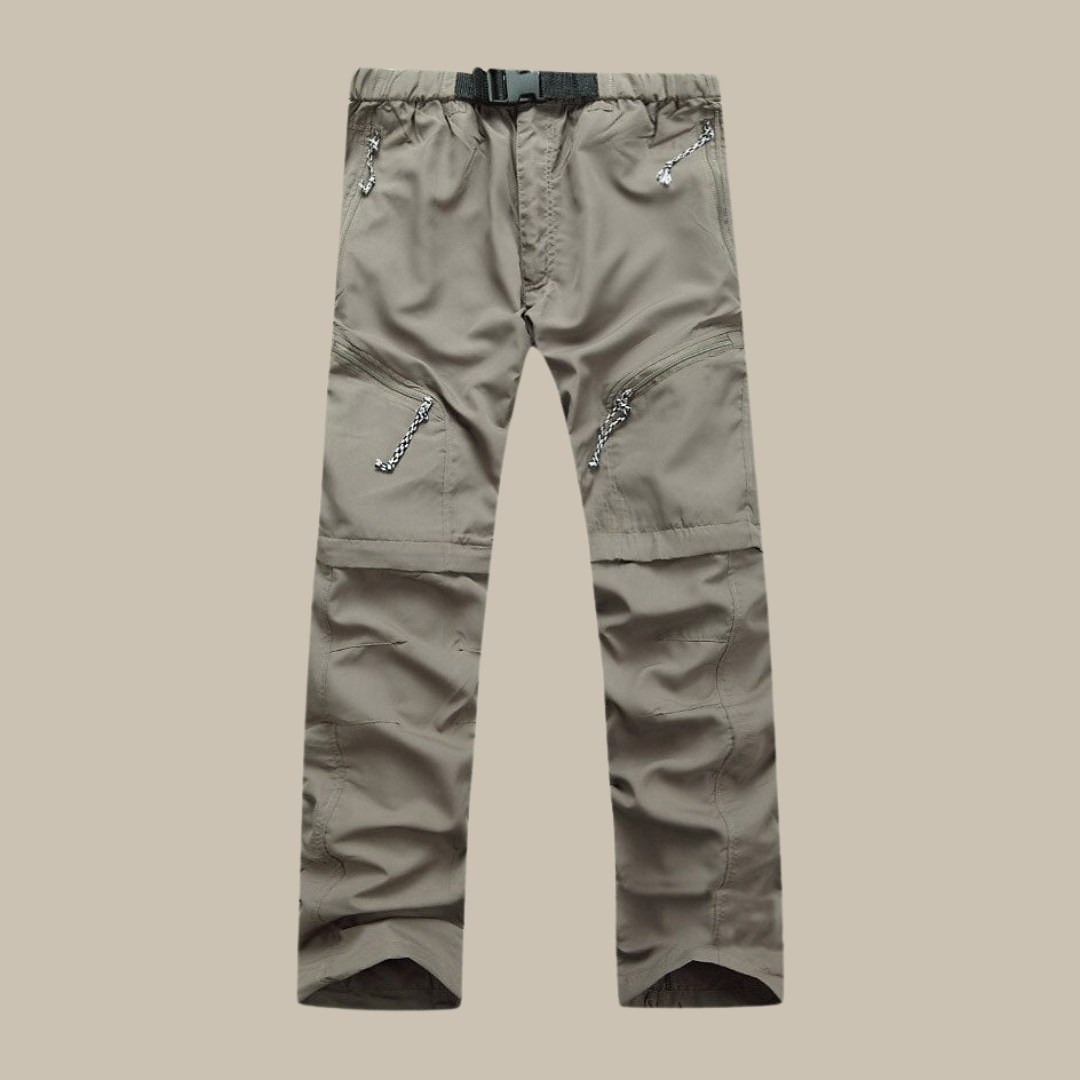 Afritsbare Broek Heren met Elastische Taille en Ritsen bij de Knie