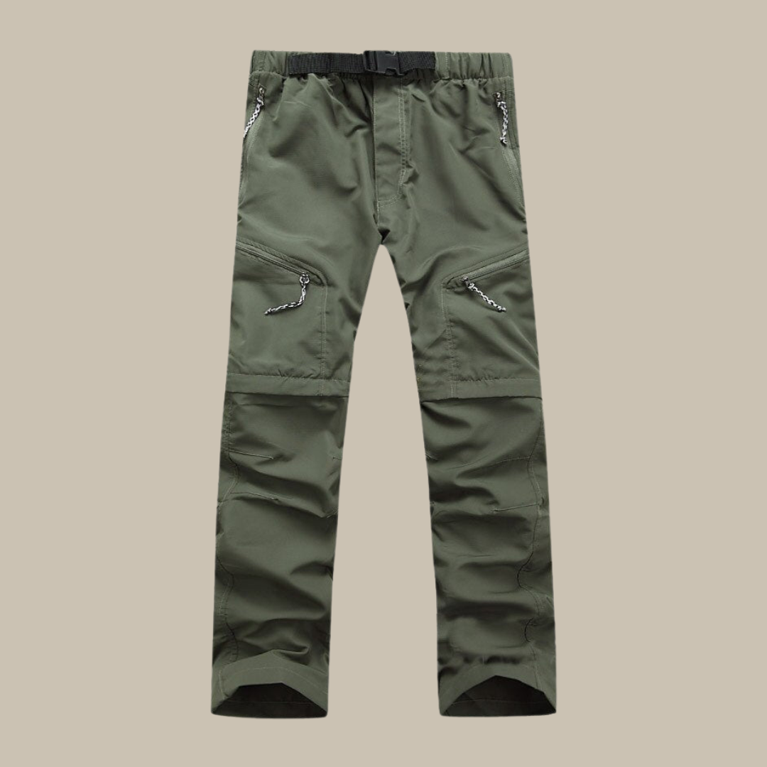 Afritsbare Broek Heren met Elastische Taille en Ritsen bij de Knie