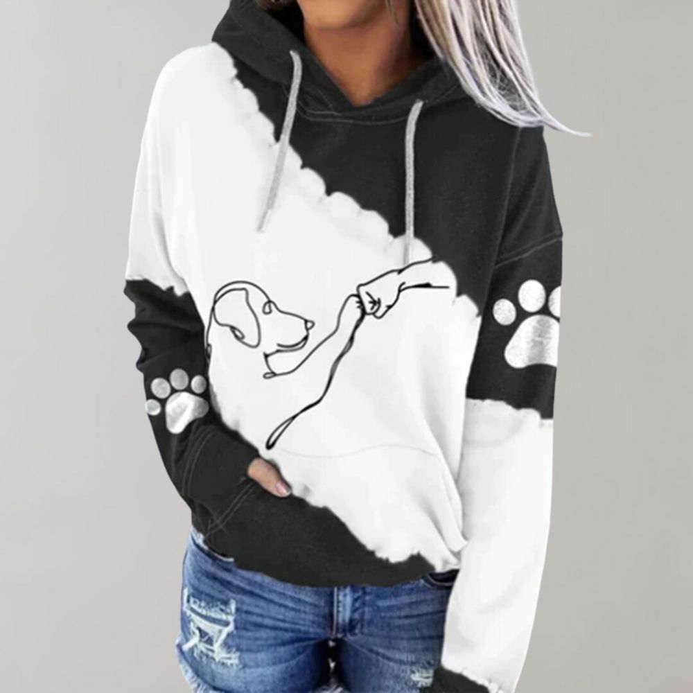 Maider | Sudadera con capucha y estampado de perro