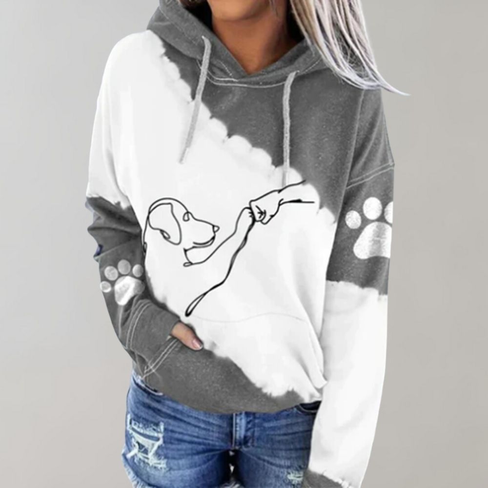 Maider | Sudadera con capucha y estampado de perro