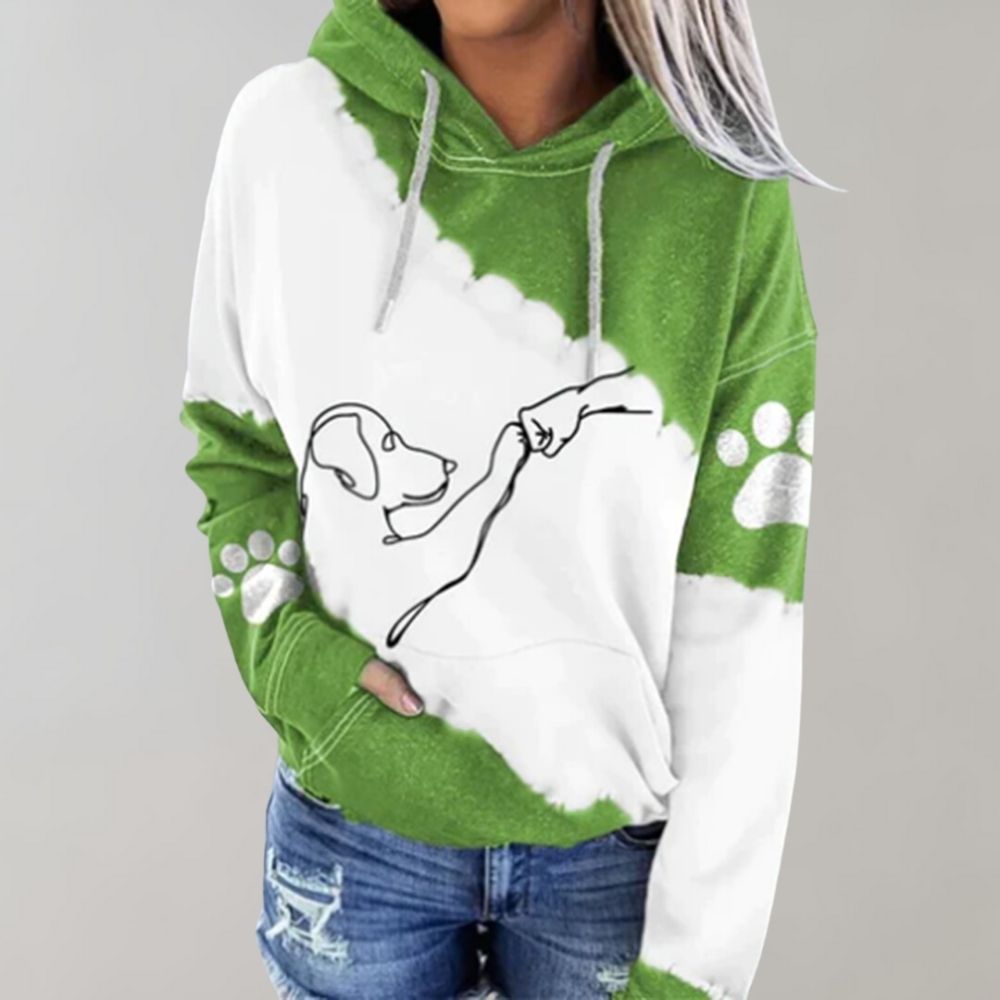 Maider | Sudadera con capucha y estampado de perro