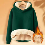Trui Dames van Eersteklas Sherpa Fleece met een Capuchon en Zakken