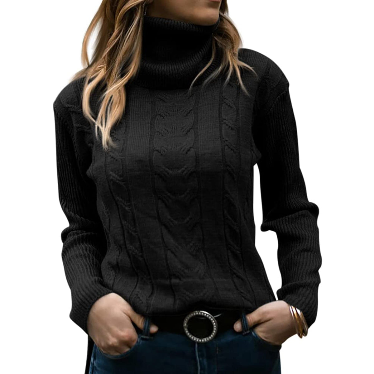 Edurne | Jersey de cuello alto con ochos