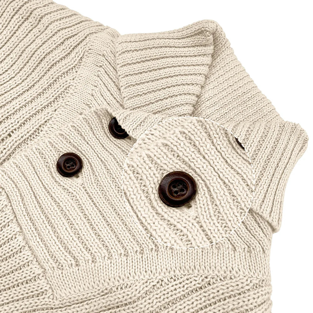 Higinio | Jersey de ochos con cuello alto y botones