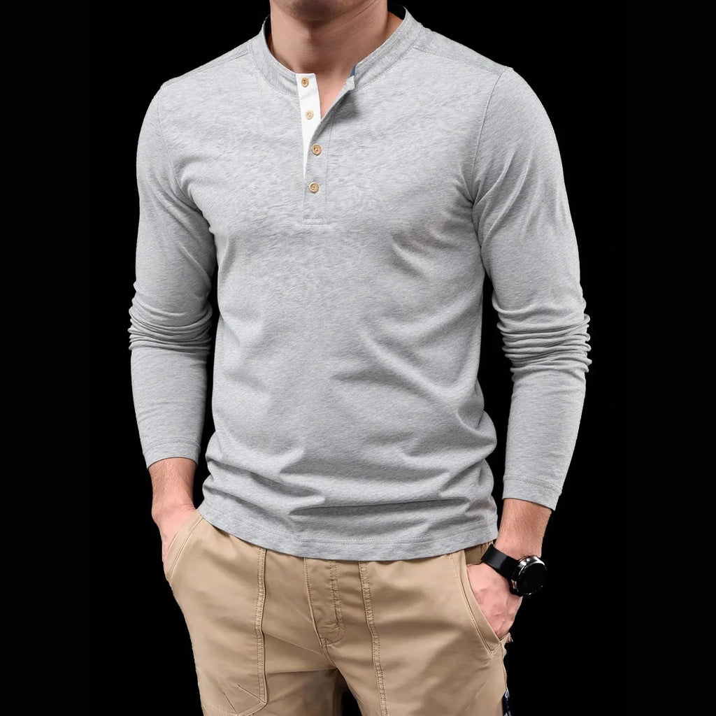 Beeckhoven™ | Henley Heren  Shirt Met Lange Mouwen