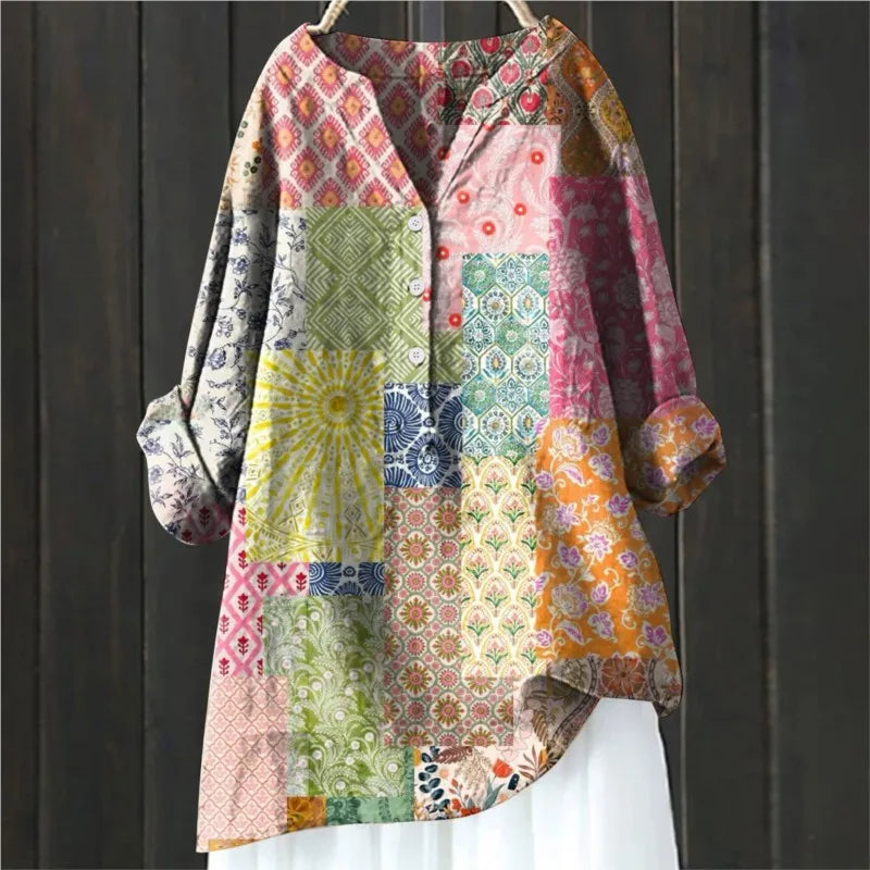 Violeta | Blusa vintage con estampado floral