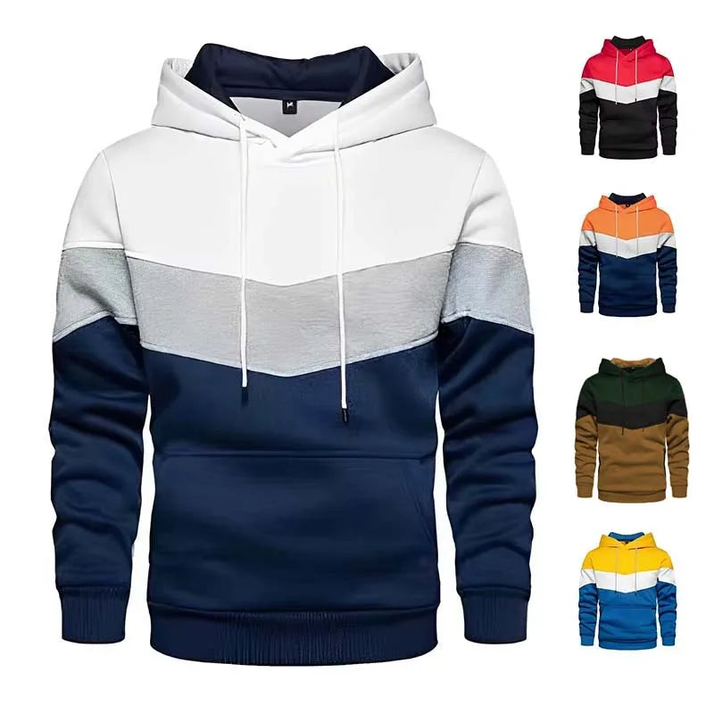 Leandro | Sudadera con capucha de bloques de color